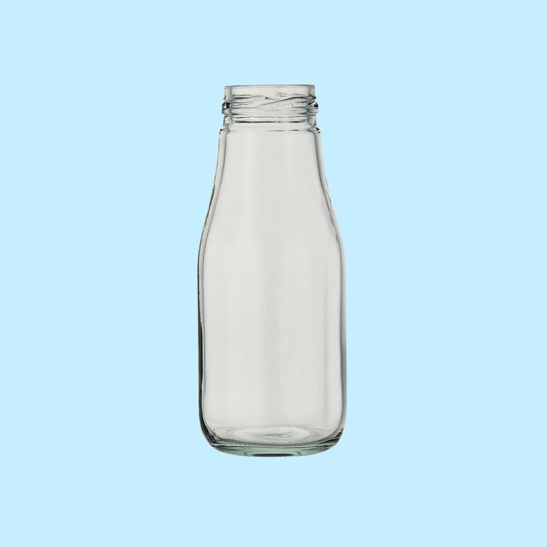 250ml FLINT Square Juice Bottle 43mm Twist Finish W989