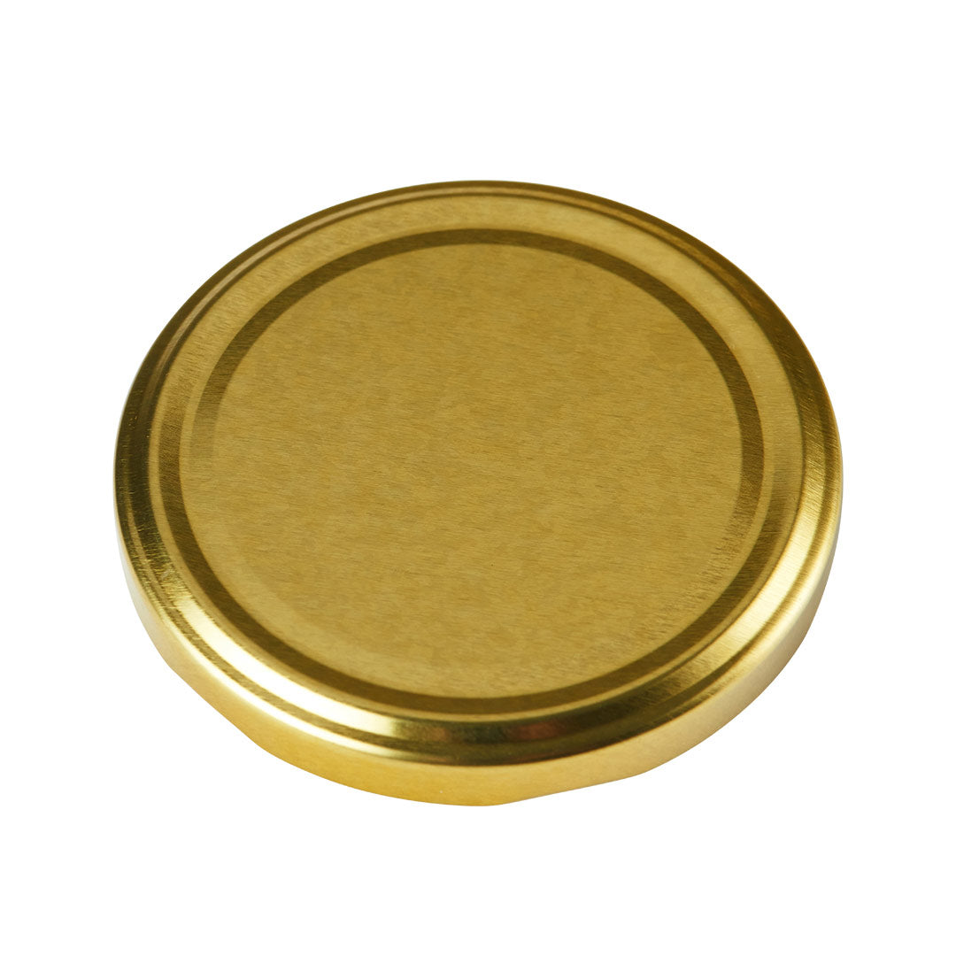 82mm GOLD Non Button Puff Compound Metal Twist Cap - Carton (600 Units)