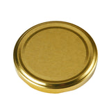 82mm GOLD Non Button Puff Compound Metal Twist Cap - Bag (48 Units)