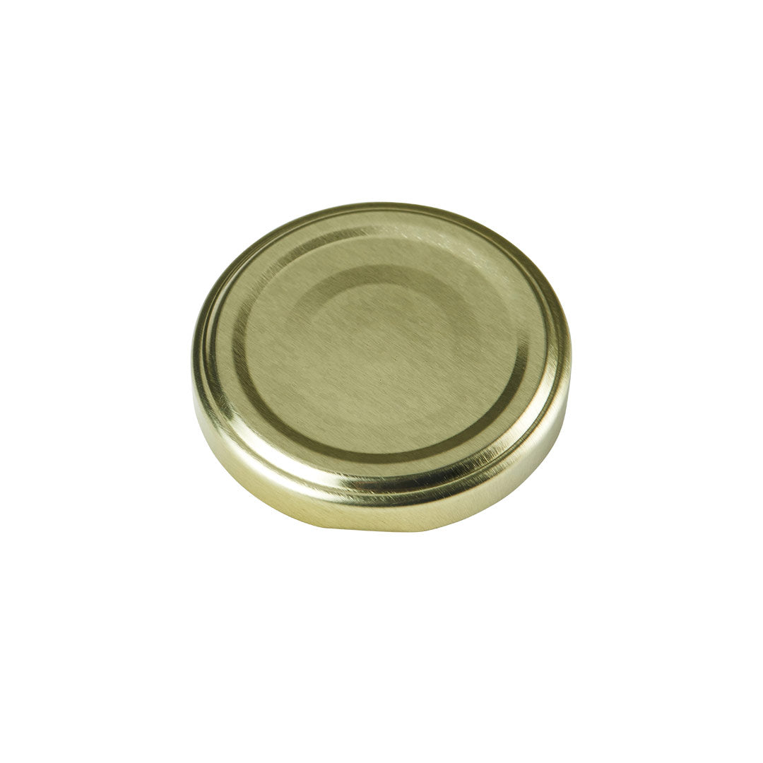 53mm GOLD Button Puff Compound Metal Twist Cap - Carton (1500 Units)