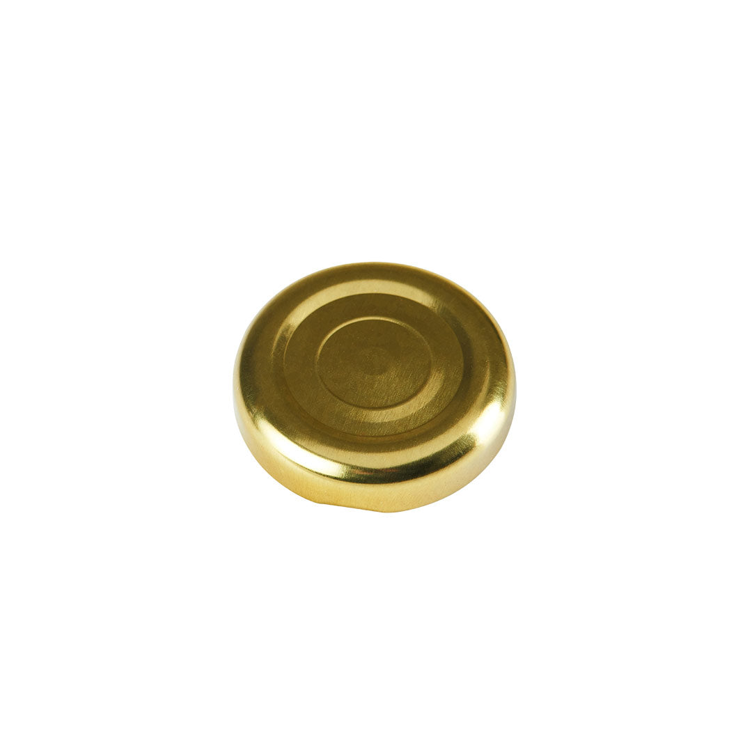 38mm GOLD Button Puff Compound Metal Twist Cap - Bag (70 Units)
