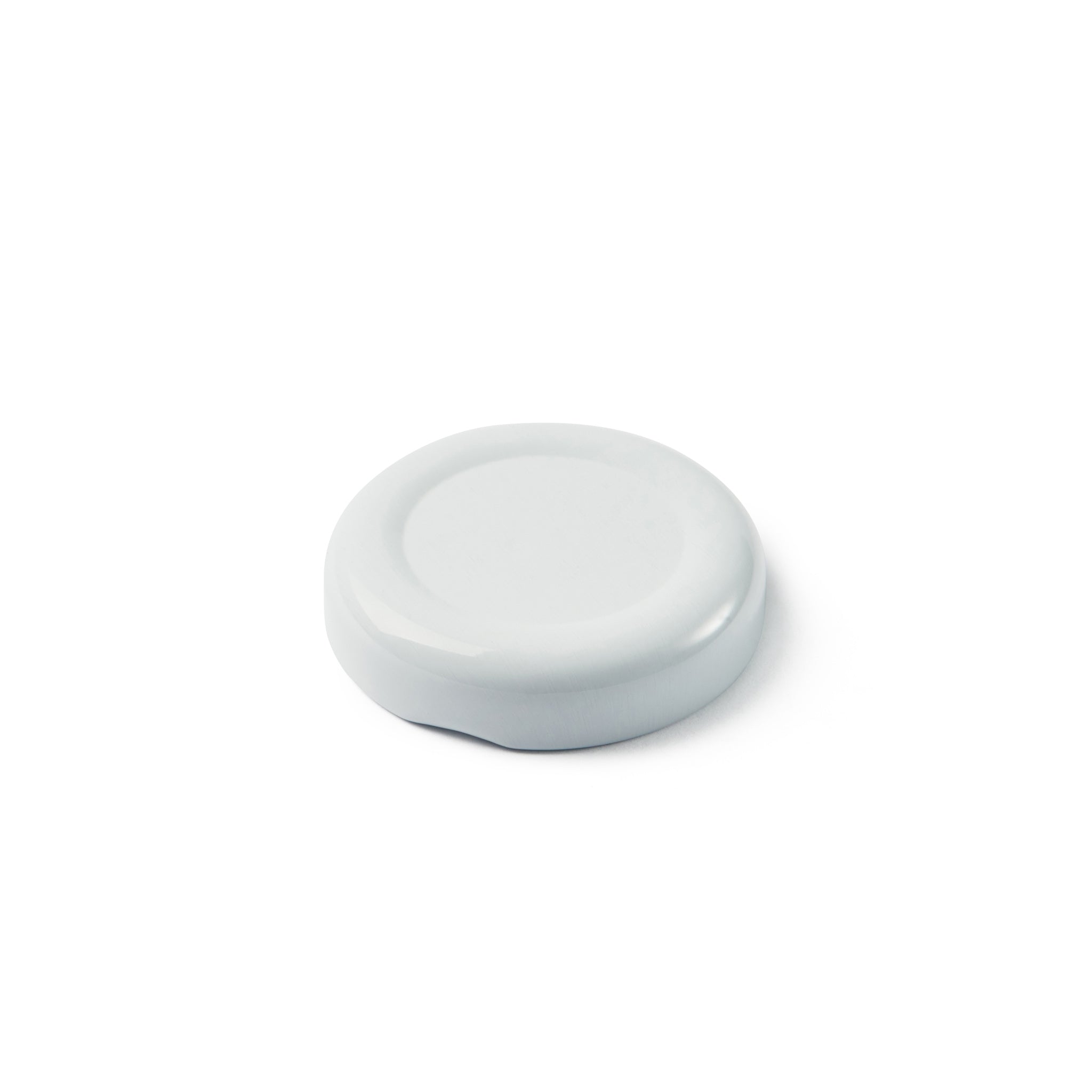 38mm WHITE Non Button Puff Compound Metal Twist Cap - Bag (70 Units)