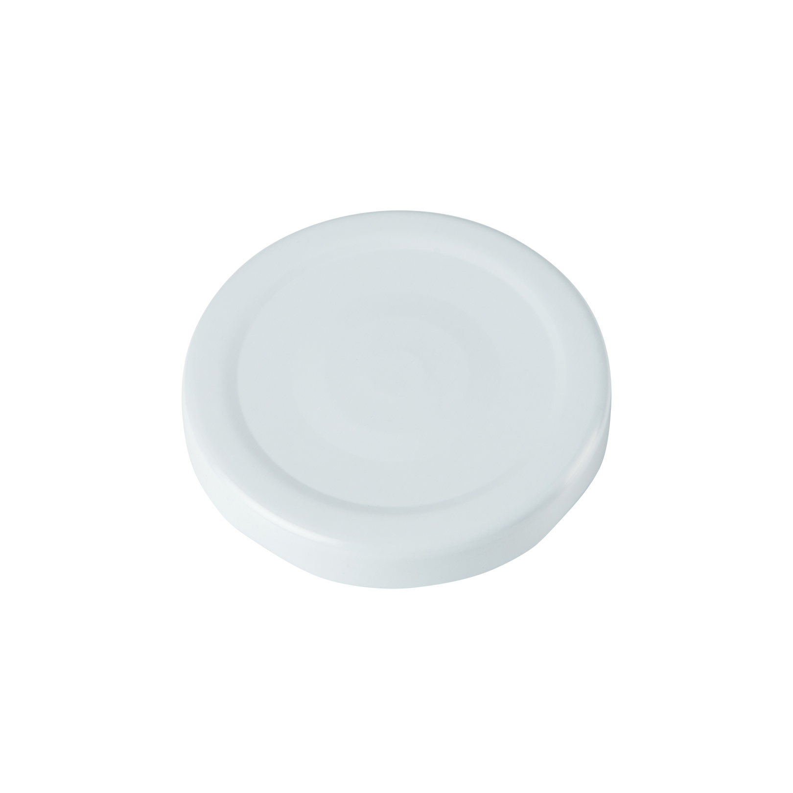 43mm WHITE Button Puff Compound Metal Twist Cap - Bag (72 Units)