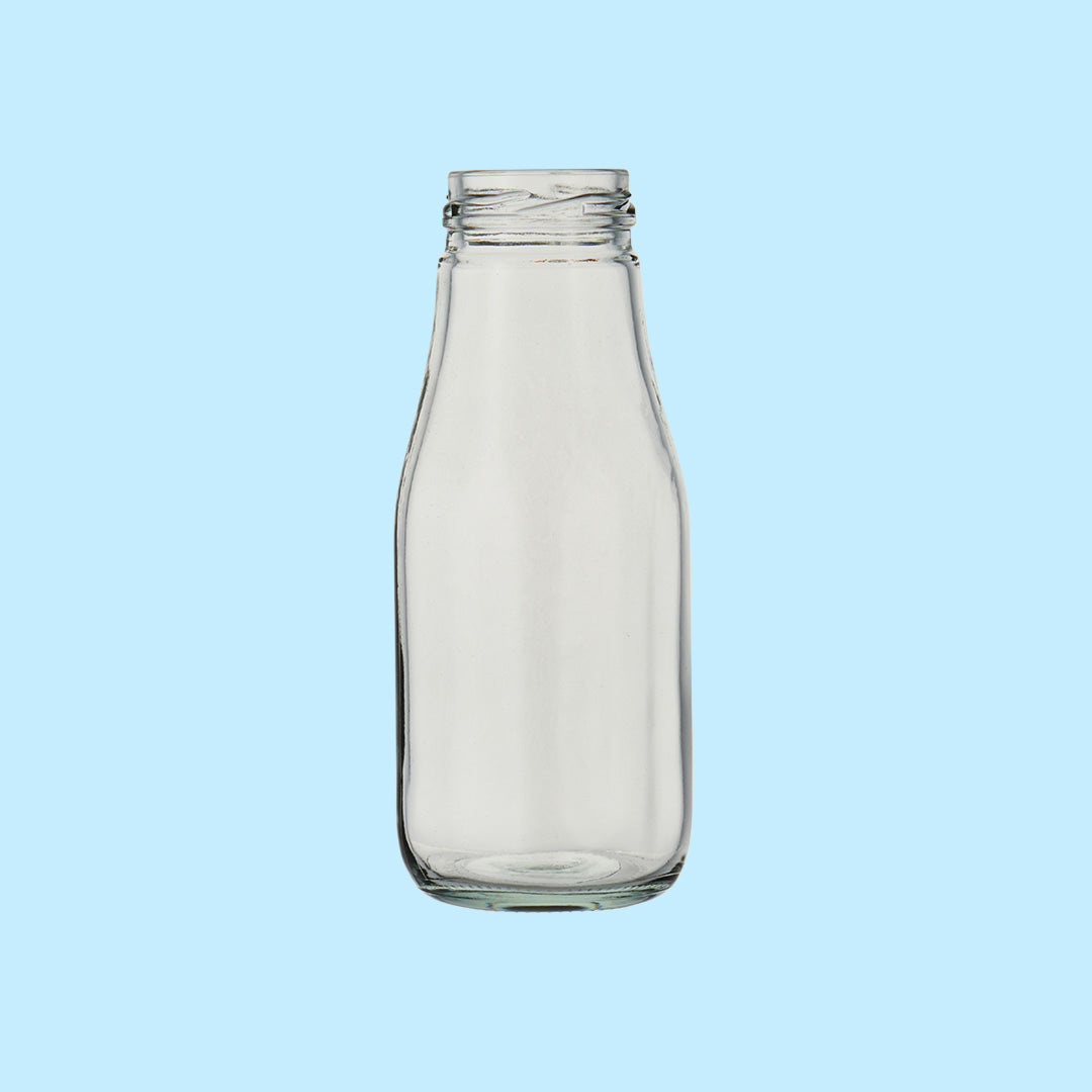 250ml FLINT Square Juice Bottle 43mm Twist Finish - Carton (72 Units)