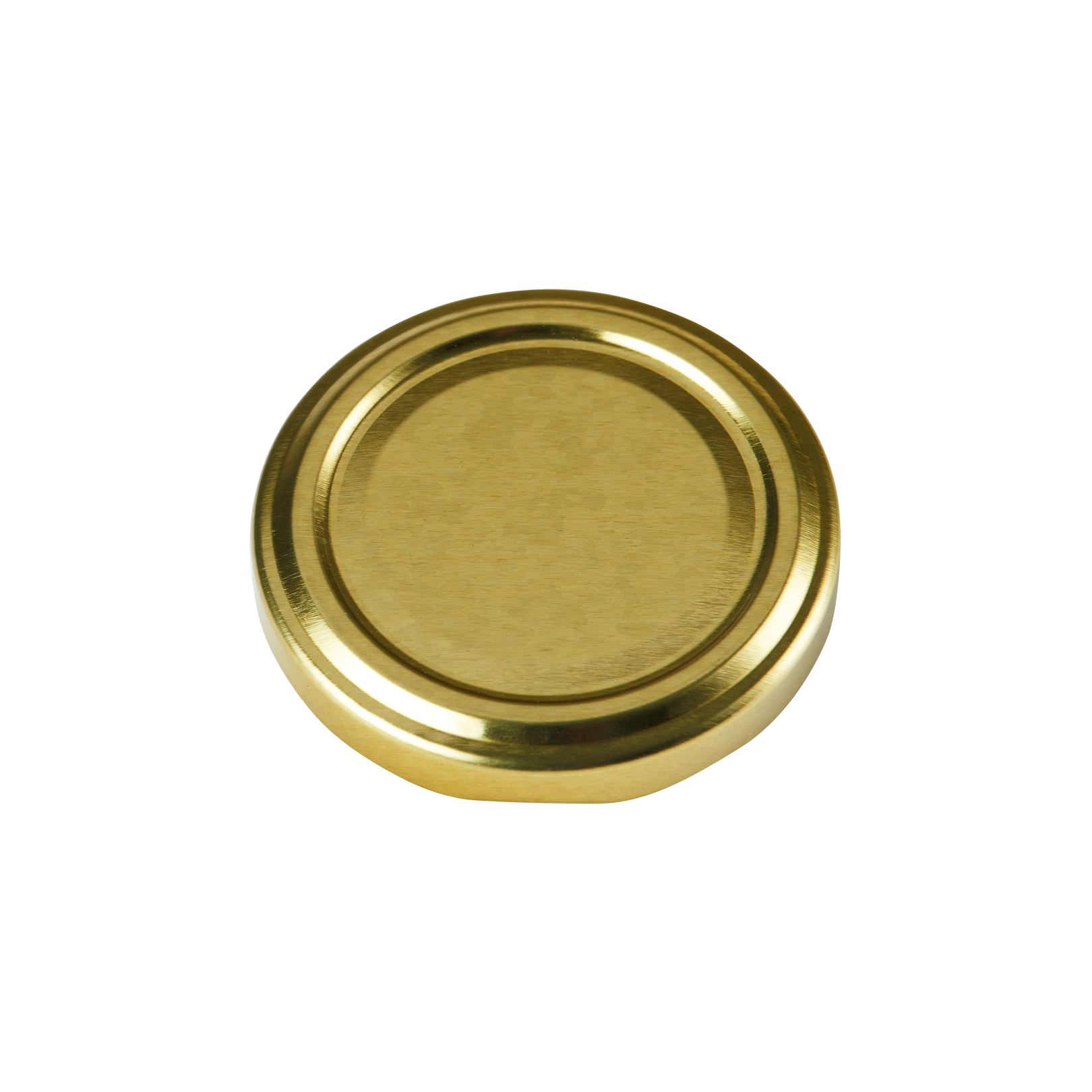 53mm GOLD Non Button Puff Compound Metal Twist Cap - Bag (63 Units)